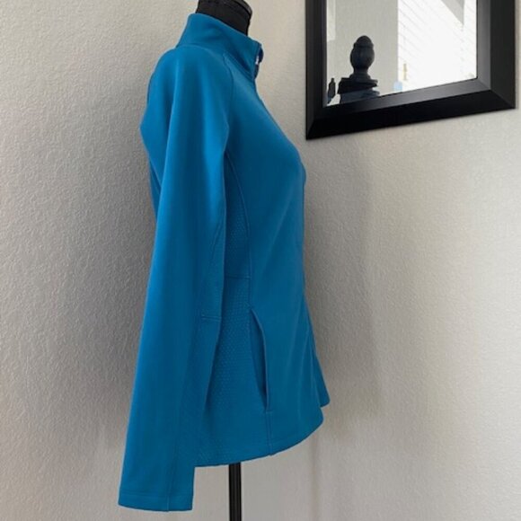 ROSSIGNOL Baltic Blue Full Zip Fleece Jacket Coat Medium - Picture 4 of 14